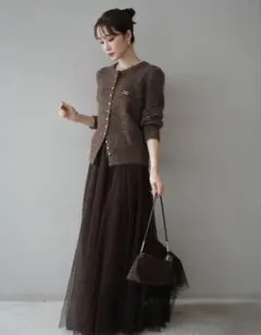 【新品未使用タグ付き】lumier セットアップ　ブラウン