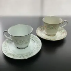 noritake ノリタケ　花柄カップ&ソーサー 2セット ビンテージ　美品
