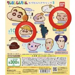 クレヨンしんちゃん カプセルヘアクリップ 3