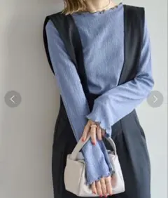 discoat 2wayシャーリング配色メロープルオーバー