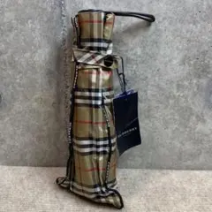 BURBERRY チェック柄 折りたたみ傘ベージュ