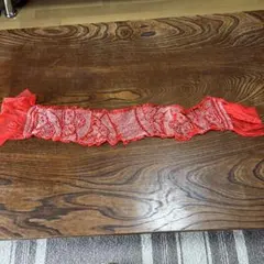 子供帯揚げのみ 赤 絞り 和小物