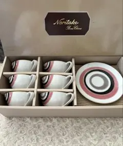 ノリタケ　ボーンチャイナ　カップ＆ソーサーセット〈６客セット〉※日本陶器会社