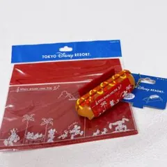 ディズニーランド　ホットドッグ　キーチェーン　持ち手カバー　マスクケース　新品
