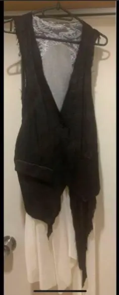 hyde着系ifディアレザークラッシュジレLGBダメージタンクボレロシャツラルク hyde着 if GILET-3L クラッシュディアレザーブラック ラルク - メルカリ