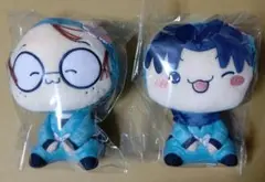 紫*花様 フリューくじ　忍たま乱太郎　もちぴこぬいぐるみ　乱太郎　きり丸