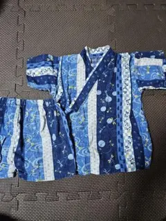 ★★青系★ストライプ★ 甚平セット ★★可愛い✨★90★★