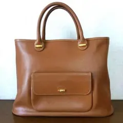 LONGCHAMP ロンシャン トートバッグ レザー キャメル　A4収納可のサムネイル