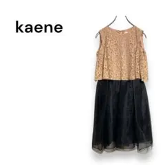 【KAEN】蕾絲 無袖連衣裙 宴會禮服 印花 日本製 36