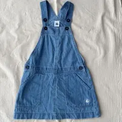 Petit Bateau ジャンバースカート 110cm デニムブルー