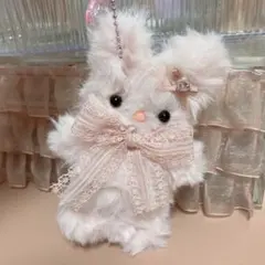 モールドール　キーホルダー　うさぎ　ピンク　ハンドメイド