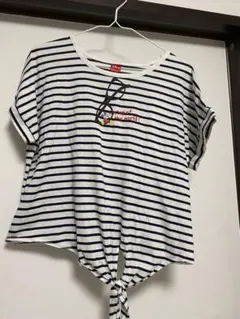 Disney ミッキー ボーダー Tシャツ Lサイズのサムネイル