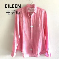 フランクアンドアイリーン　EILEENモデル　リネンシャツ　ピンク