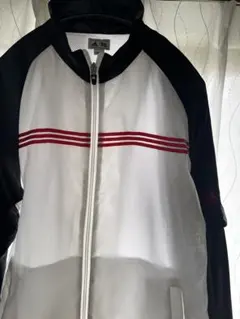 adidas ナイロンジャケット ホワイト/ブラック