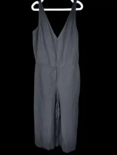 グレー Vネック ジャンプスーツ