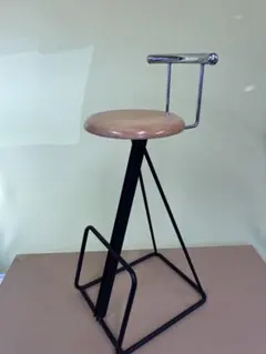 ポストモダン ヴィンテージ スタンドミラー パイプ 赤 レトロポップ