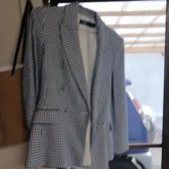 ZARA テーラードジャケット チェック柄 ダブルボタンのサムネイル