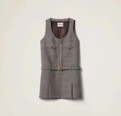 MIU MIU チェック柄 ノースリーブ ジップアップ ベストのサムネイル