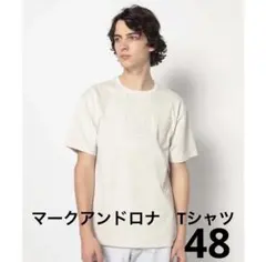 46（M）新品未使用 マークアンドロナ MARK&LONA 白Tシャツ 木村拓哉