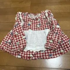 フタフタ ハローキティ チェック柄ブラウス 95cm