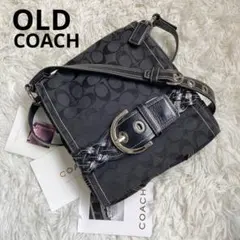 COACH オールドコーチ 黒 ブラック ミニボストン ラージ サッチェル