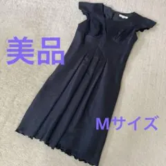 3／20までの出品【美品】ネイビー　ノースリーブ ワンピース　オケージョン