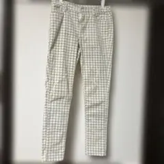 ハウンドトゥース柄 スキニーパンツ