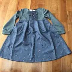 新品未使用 メゾピアノ 切り替え ワンピース 140 リボン