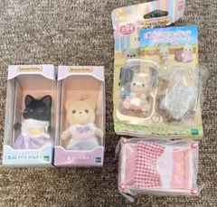 ★新品★シルバニアファミリー 人形、ベッド まとめ売り
