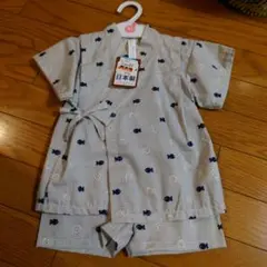 魚柄 トンボ柄甚平 90cm