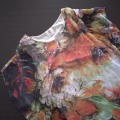 ブージュルード　花柄　ひざ丈ワンピース　チュニック　お正月　ハワイ