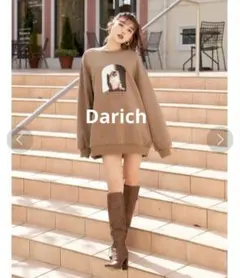 Darichダーリッチ キャットモチーフスウェット ベージュ 完売品F猫ゆったり