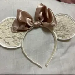 ディズニー　ミニー レースカチューシャ