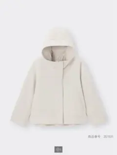 コージーメルトンショートフーディコート