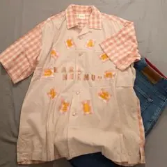 【刺繍】karl Helmut 半袖開襟シャツ Mサイズ【平成レトロ】