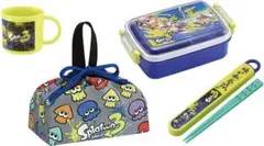 新品◆Skaterお弁当箱4点セット◆スプラトゥーン3／任天堂お箸コップ巾着子供