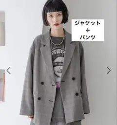 か*ち様 ローリーズファーム ラナテックダブルジャケット ワイドパンツ セットア