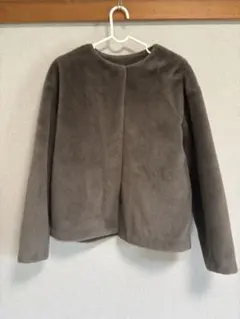 UNIQLO スムースヤーンフリースノーカラージャケット