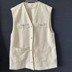 美品　ハニーズ　ツイード　ジレ　ベスト Lサイズのサムネイル