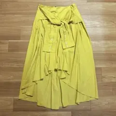 ZARA WOMAN シャツ風フレアスカート マスタードイエロー XSザラのサムネイル