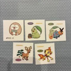 ポケモンパンシール モクロー チコリータ デコキャラシール ポケモン ポケピース