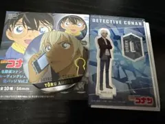 名探偵コナンプラザ　安室透　缶バッジ　ミニアクリルスタンド