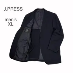 J.PRESS メンズ テーラードジャケット XL ネイビー ウール ビジネス