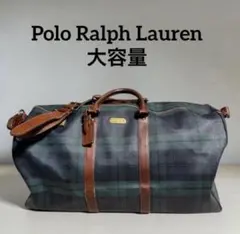 【Polo Ralph Lauren 】ボストンバック 大容量 チェック 緑