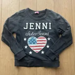 Jenni アメリカ国旗ハート柄 トレーナー 140cm