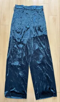 CINOHワイドパンツ ブルーグリーン裏地付き38サイズ試着のみ美品