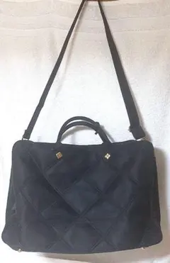 【美品】マリクレール 2WAY キルティング ボストン バッグ、大きいサイズ 黒