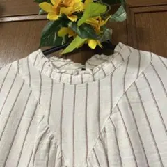 Cepo☆ストライプ長袖ブラウス フリルネックのサムネイル
