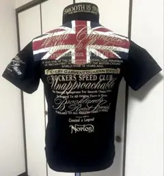 Norton ノートン　イギリス国旗　刺繍　ブラック ポロシャツ　サイズM