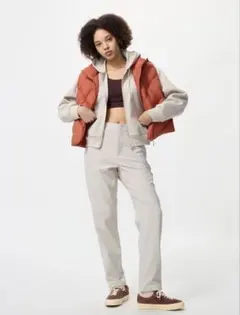 UNIQLO ウォームストレッチパンツ L ベージュ丈長め